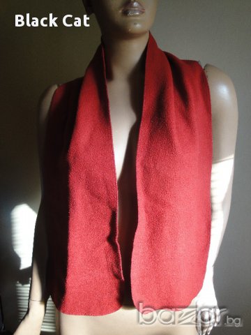 Нов кокетен червен зимен дамски шал, наметка, болеро, в цвят: бордо