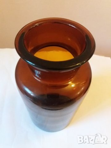 Стар буркан от цветно стъкло. , снимка 2 - Колекции - 24155946