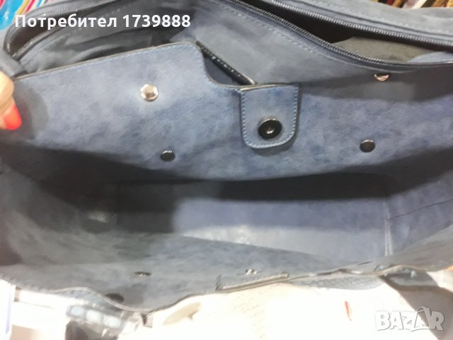 Тъмно синя чанта на Орифлейм и портмоне, снимка 4 - Чанти - 26121256