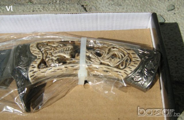 Колекцонерски ловен нож -180 / 310 - 5 модела ( Елен, Мечка, Вълк, Орел, Дракон), снимка 9 - Ножове - 19109809