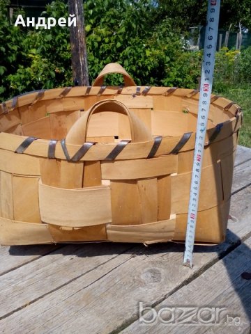 Старинен кош,панер, снимка 3 - Антикварни и старинни предмети - 18765041