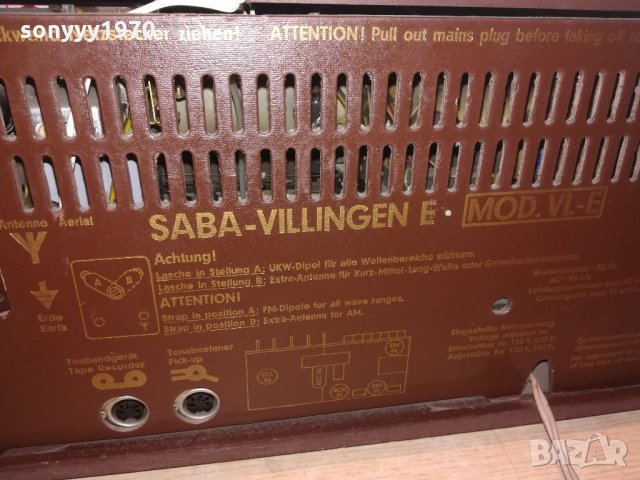 saba villingen e-ретро колекция-за ремонт-внос швеицария, снимка 13 - Ресийвъри, усилватели, смесителни пултове - 21571839
