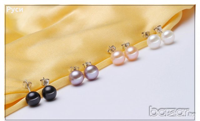Обеци с перла, снимка 1 - Бижутерийни комплекти - 19119093