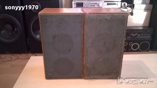 Heco-retro-2 броя стари колони 38/22/18см-внос швеицария, снимка 4 - Тонколони - 13824549