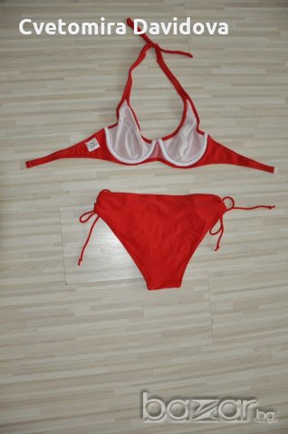 Бански две части червен, снимка 2 - Бански костюми - 18739045