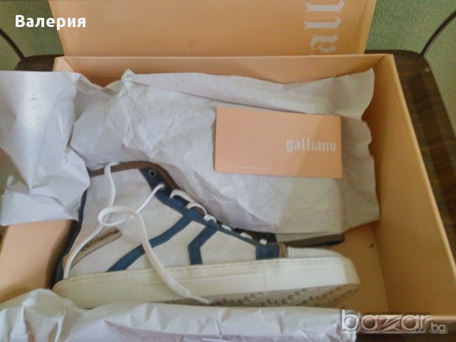 Високи кожени кецове Galliano, снимка 2 - Кецове - 18055290