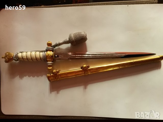 Немски морски кортик 2 св. война-отлично състояние/кинжал сабя нож/, снимка 13 - Антикварни и старинни предмети - 24055166