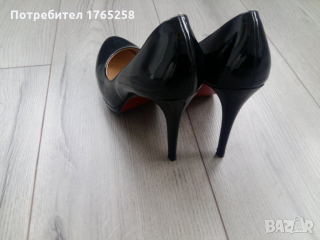 Официални италиански черни лачени обувки , снимка 2 - Дамски елегантни обувки - 24123459