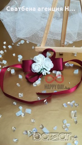 Сватбена бутониера за ръка - гривна Даника, снимка 2 - Сватбени аксесоари - 21060783