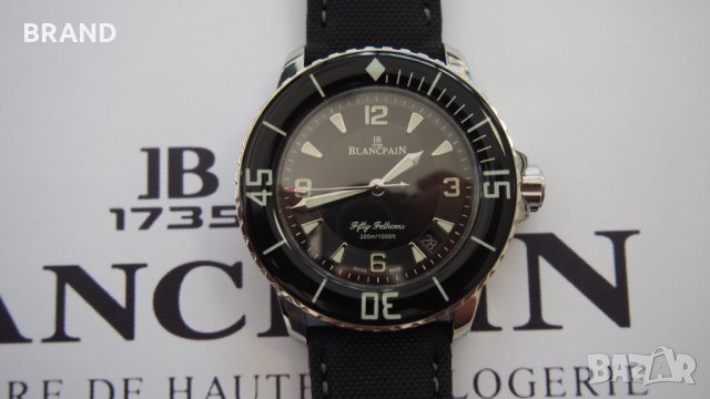 Мъжки часовник BLANCPAIN Fifty Fathoms клас 5А+ изключително рядък, снимка 15 - Мъжки - 25474574