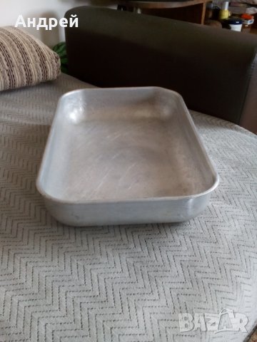 Стара алуминиева тава, снимка 4 - Антикварни и старинни предмети - 24604894