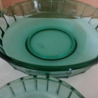 Стъклени купи цветно зелено стъклостъкло , снимка 11 - Антикварни и старинни предмети - 26070012