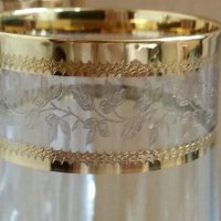 кристални чаши с златен кант , снимка 10 - Сервизи - 22180312