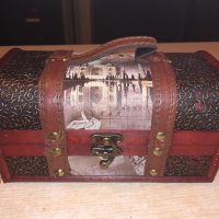 ретро дървена кутия с дръжка-20х11х11см-внос швеицария, снимка 5 - Антикварни и старинни предмети - 20978246