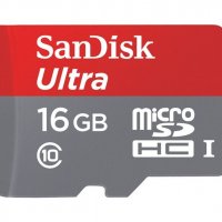 Карта памет SanDisk, 16GB, 98Mb/s, Class 10, с Адаптер в комплекта , снимка 2 - Карти памет - 24612045