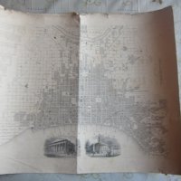Стара карта Филаделфия 1840, снимка 1 - Колекции - 25432548