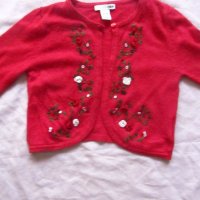 Червена жилетка/наметка за 3/4г, снимка 3 - Детски пуловери и жилетки - 22563598