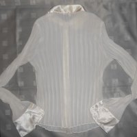 Елегантна  кремава  риза на Rebecca Taylor, снимка 9 - Ризи - 21973136