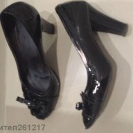 Черни обувки естествен лак, снимка 3 - Дамски ежедневни обувки - 11951385