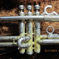 сребърен тромпет Exakta, снимка 2 - Духови инструменти - 8968618