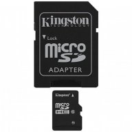 Kingston MicroSDHC 16GB Class 4 SDC4/4GB+SD adapter, снимка 1 - Аксесоари и консумативи - 13513906