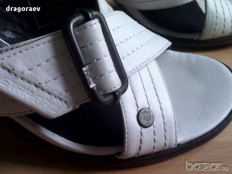 Дамски бели чехли кожа G STAR RAW оригинал, снимка 1