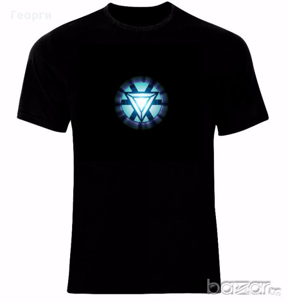 Железният Човек Iron Man Arc Reactor Logo Тениска Мъжка/Дамска S до 2XL, снимка 1