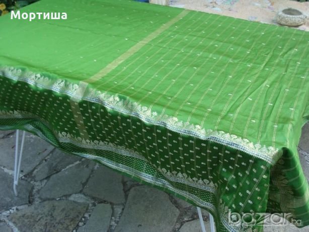  Индийска нова разкошна покривка и декоративна възглавница , снимка 1