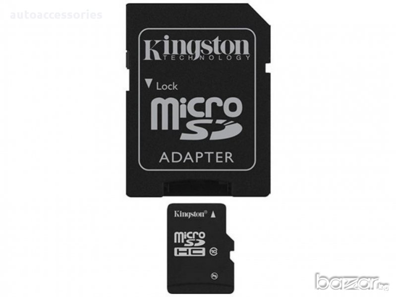 Kingston MicroSDHC 16GB Class 4 SDC4/4GB+SD adapter, снимка 1