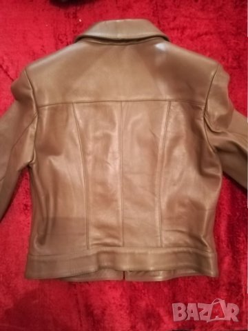 НОВОМаслено зелено яке естествена кожа, снимка 6 - Якета - 25228811