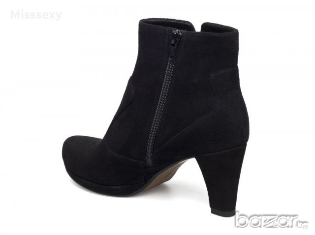 ПРОМО 🍊 CLARKS 🍊 Дамски черни боти от ест. велур CLARKS ARTISAN 35½ и 36 номер нови с кутия, снимка 5 - Дамски боти - 20635639