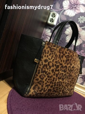 Уникална чанта с леопардов принт , снимка 13 - Чанти - 25546656