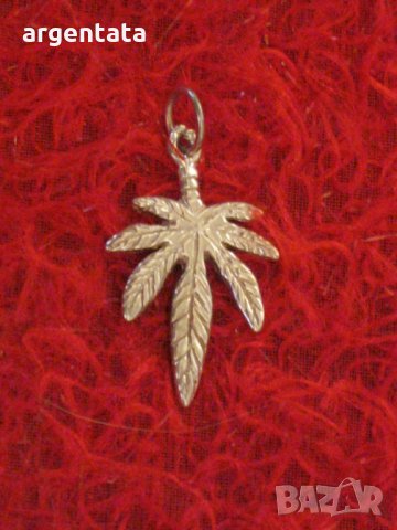 Сребърен медальон "КАНАБИС", проба 925, снимка 1