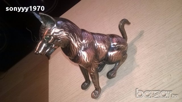 Куче/вълк-метална запалка-17/17/6см-внос швеицария, снимка 11 - Антикварни и старинни предмети - 16160595