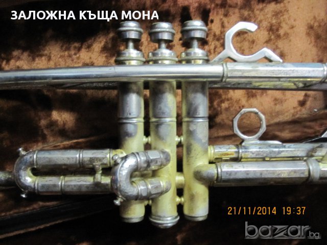 сребърен тромпет Exakta, снимка 2 - Духови инструменти - 8968618