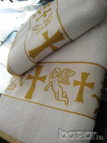 Кокплект 2 броя кърпи за Кръщене, снимка 1 - Подаръци за кръщене - 8122417