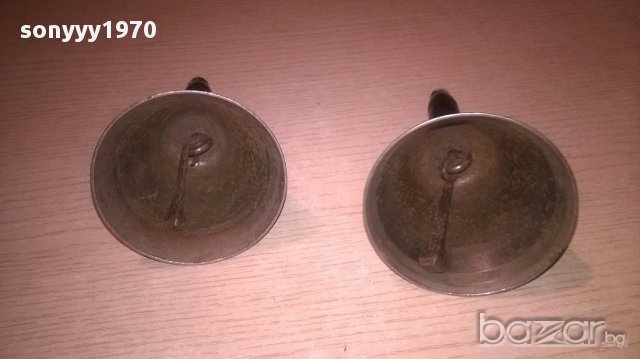 Камбани-2бр с ковани пирони-12х7см-внос швеицария, снимка 8 - Антикварни и старинни предмети - 17142857