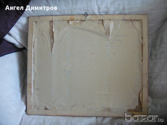 Маслена картина Христо Тодоров Янков Край Вършещ 1989, снимка 9 - Картини - 16741513