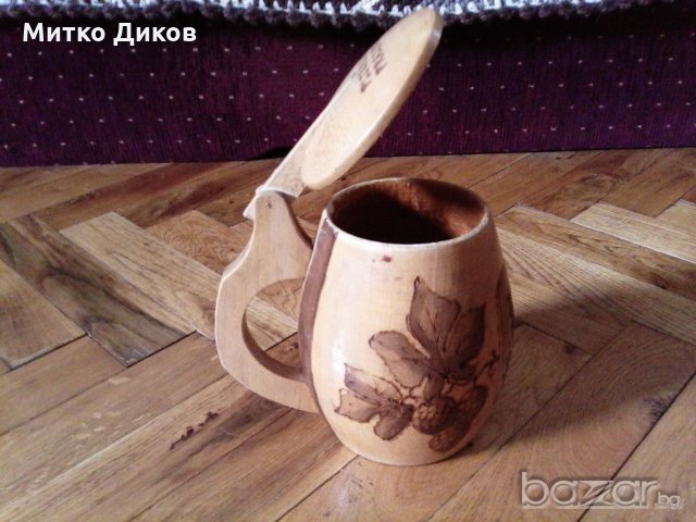 Чещка халба бира дървена, снимка 8 - Декорация за дома - 18605172