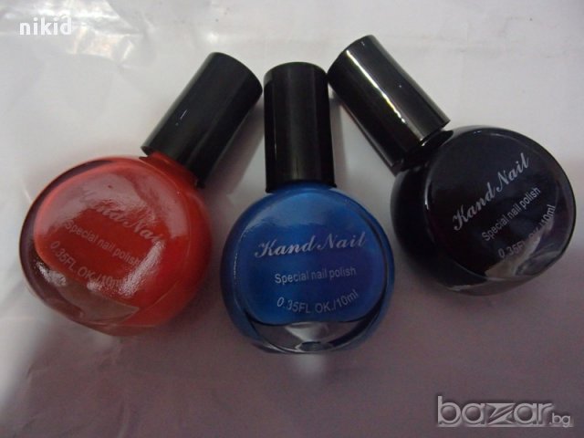 лак боя за декорация на нокти маникюр плътен идеален за рисуване и печати