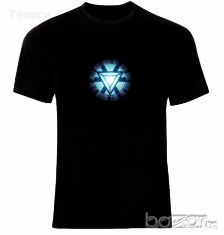 Железният Човек Iron Man Arc Reactor Logo Тениска Мъжка/Дамска S до 2XL, снимка 1