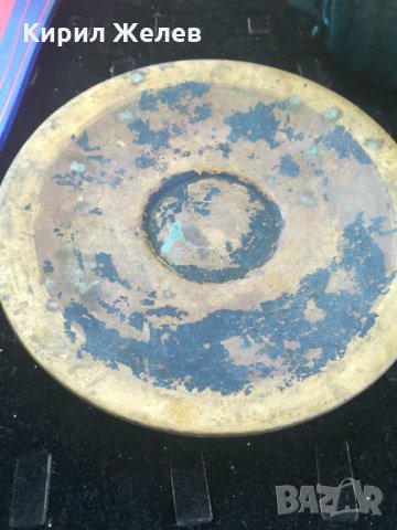 Стара чашка с чинийкабронз-9955, снимка 4 - Други ценни предмети - 25851998