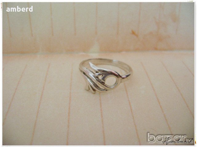 Нежен сребърен пръстен R013, снимка 5 - Пръстени - 20275803