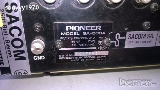 заявен⭐ █▬█ █ █▀ █ ⭐Pioneer sa-500a-amplifier-made in japan-внос швеицария, снимка 11 - Ресийвъри, усилватели, смесителни пултове - 19899457
