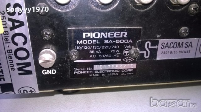 ПОРЪЧАН⭐ █▬█ █ █▀ █ ⭐Pioneer sa-500a-amplifier-made in japan-внос швеицария, снимка 11 - Ресийвъри, усилватели, смесителни пултове - 19899457