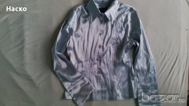 Официална сатенена риза с бродерия, снимка 2 - Ризи - 11913913