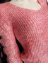 НОВО! СТРАХОТЕН пуловер в бяло-розово-сребристо, снимка 3