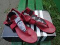 Червени кожени дамски сандали "Ingiliz" / "Ингилиз" (Пещера), естествена кожа, летни обувки, чехли, снимка 5