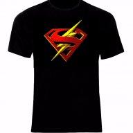 Светкавицата vs Супермен The Flash vs Superman Logo Тениска Мъжка/Дамска S до 2XL, снимка 1 - Тениски - 14099995