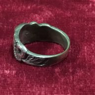 Сребърен германски пръстен SS Bandenkampf, снимка 4 - Антикварни и старинни предмети - 16702930
